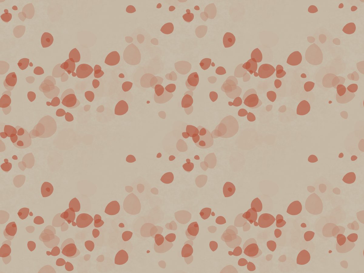 Understory, Atmosphere collection, seamless repeat pattern shown in Terracotta on sage