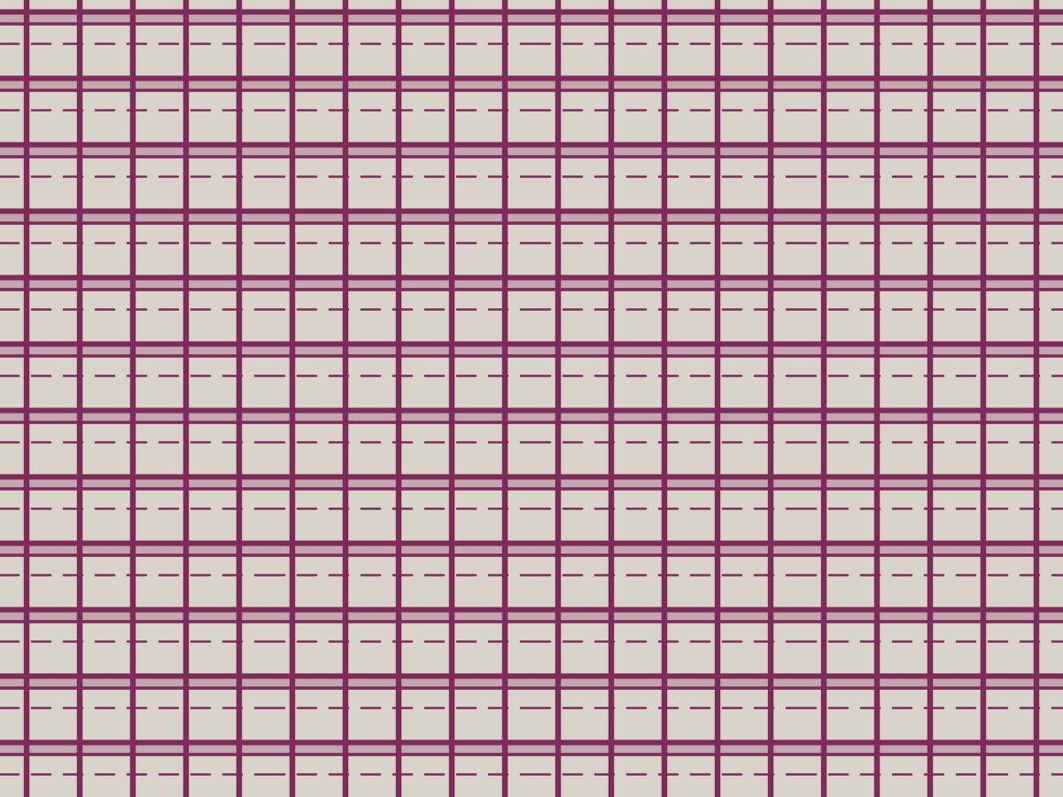 Brise-soleil, Built Environment collection, seamless repeat pattern shown in Plum on stone