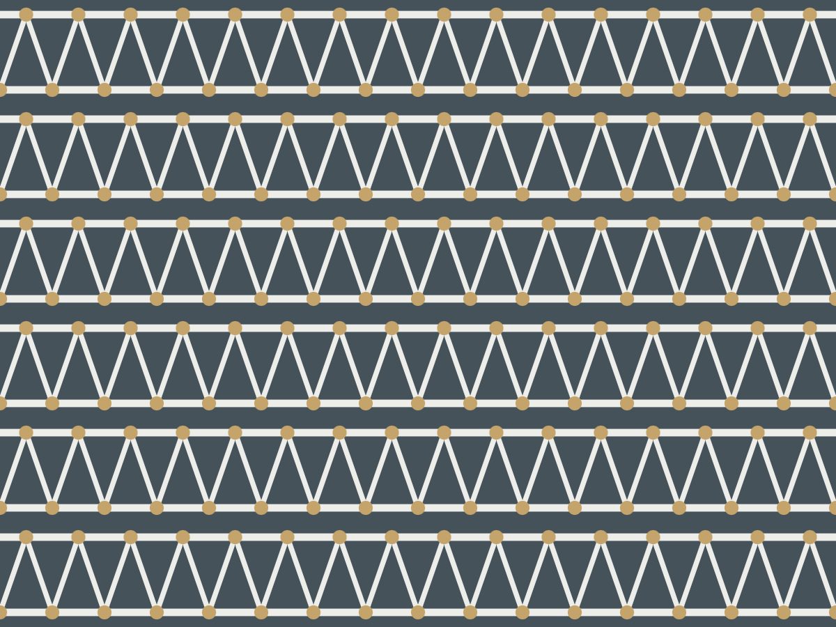 Warren truss, Built Environment collection, seamless repeat pattern shown in Chalk on slate