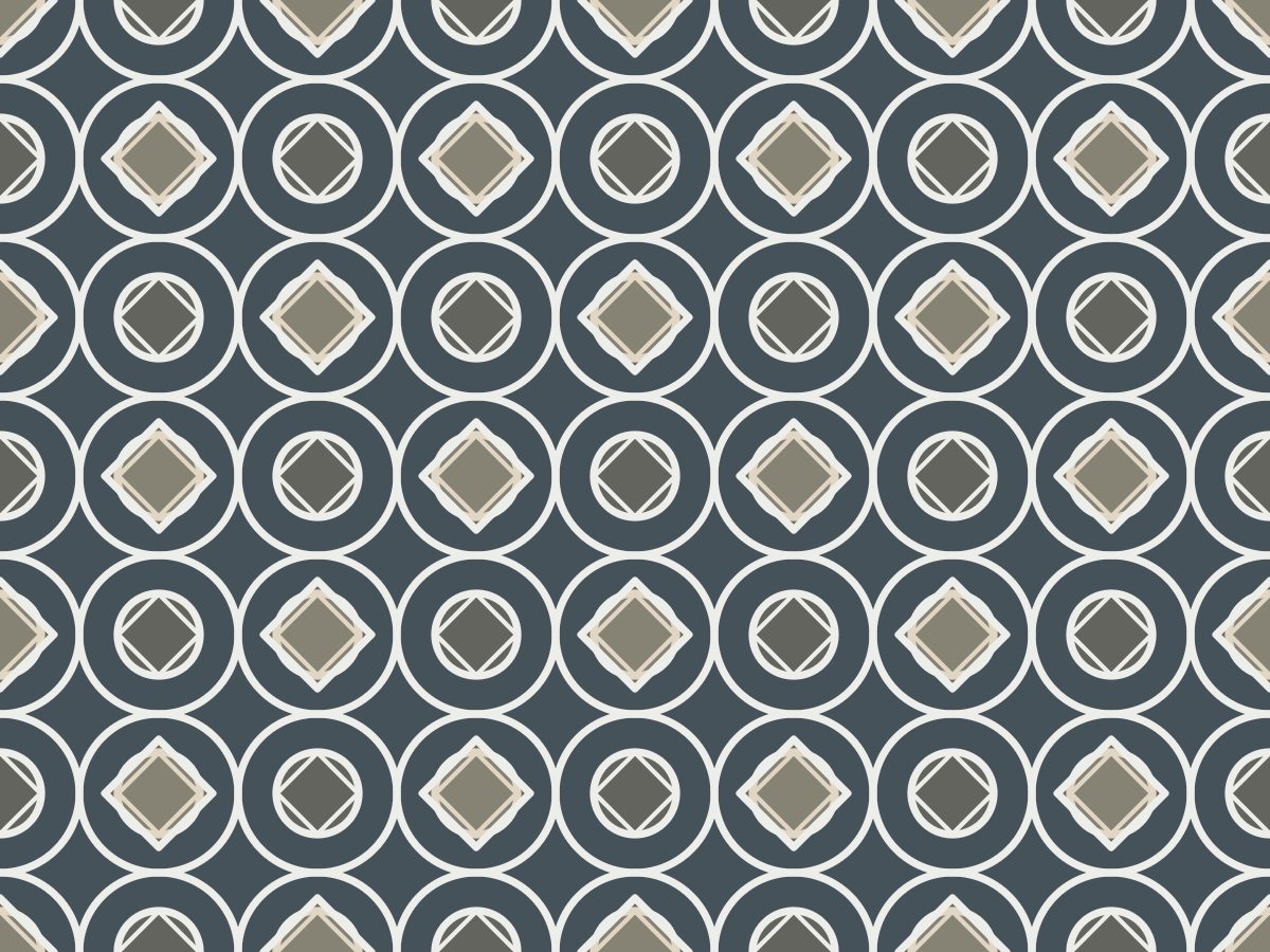 Cosmatesque, Classical collection, seamless repeat pattern shown in Chalk on slate