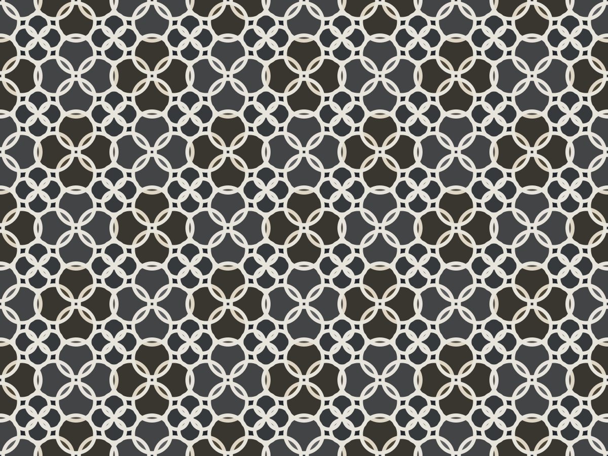 Quatrefoil, Classical collection, seamless repeat pattern shown in Bone on ink