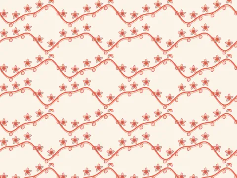 Ribbon sprig pattern, Classical collection