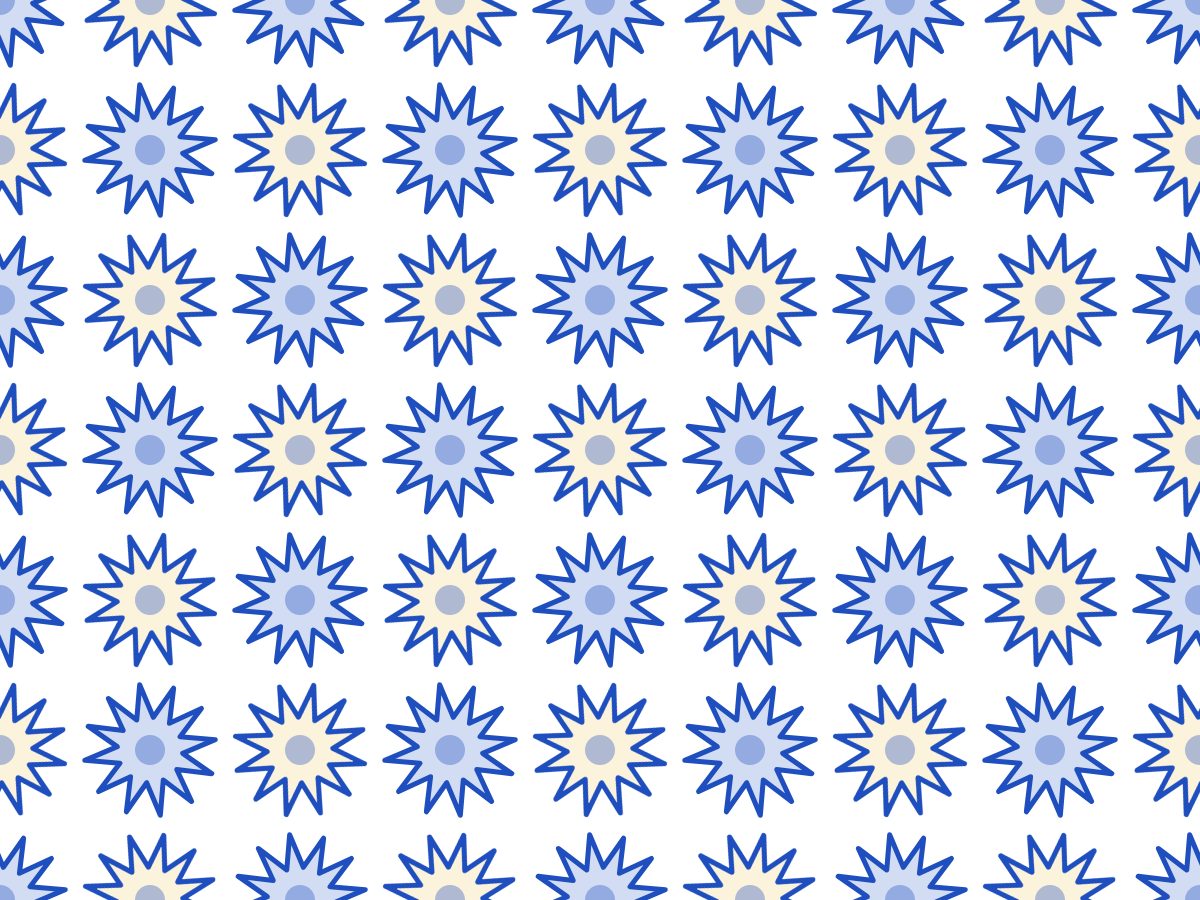 Burst, Contemporary collection, seamless repeat pattern shown in Cobalt on white