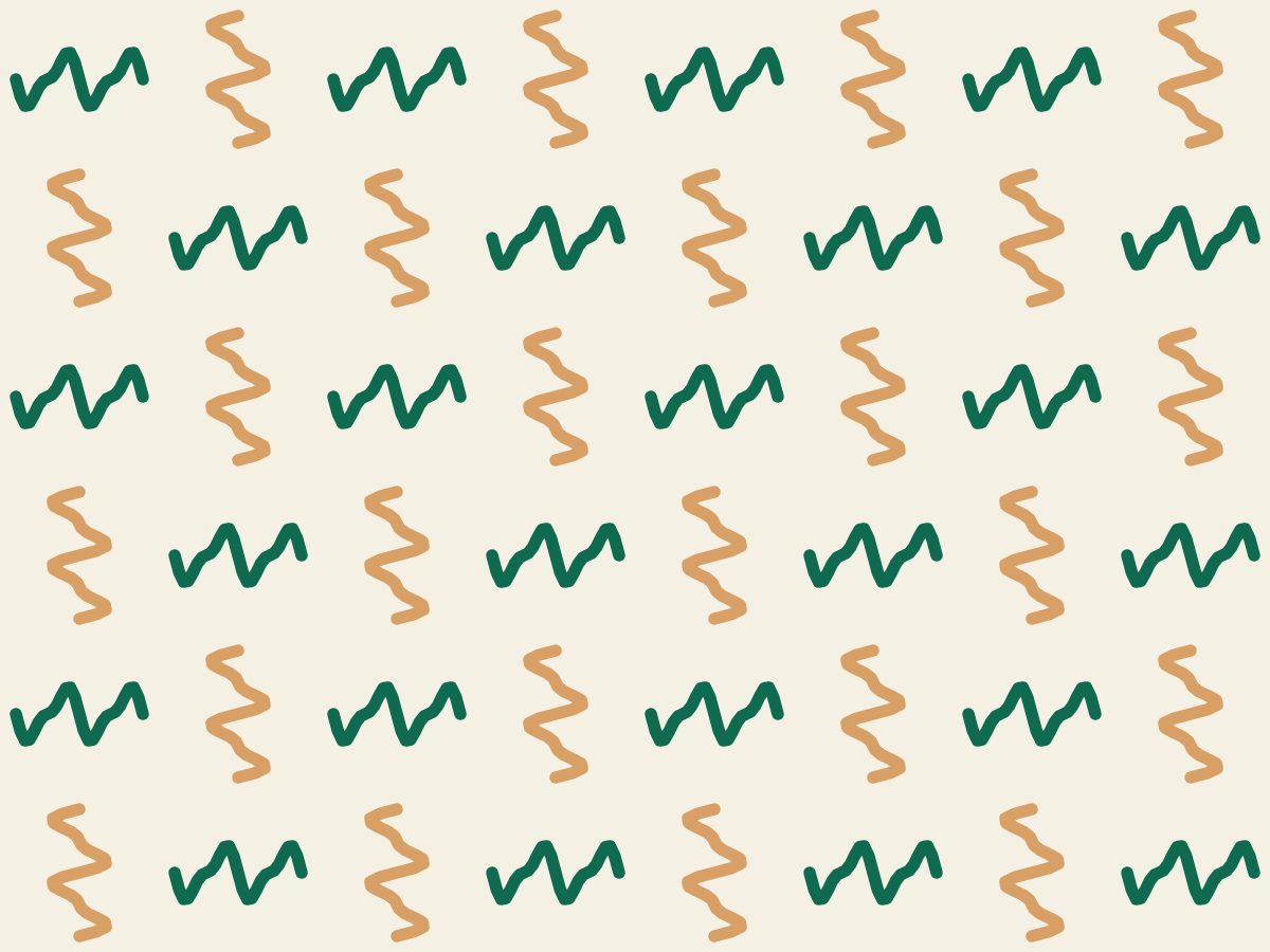 Squiggle grid, Contemporary collection, seamless repeat pattern shown in Emerald on ivory