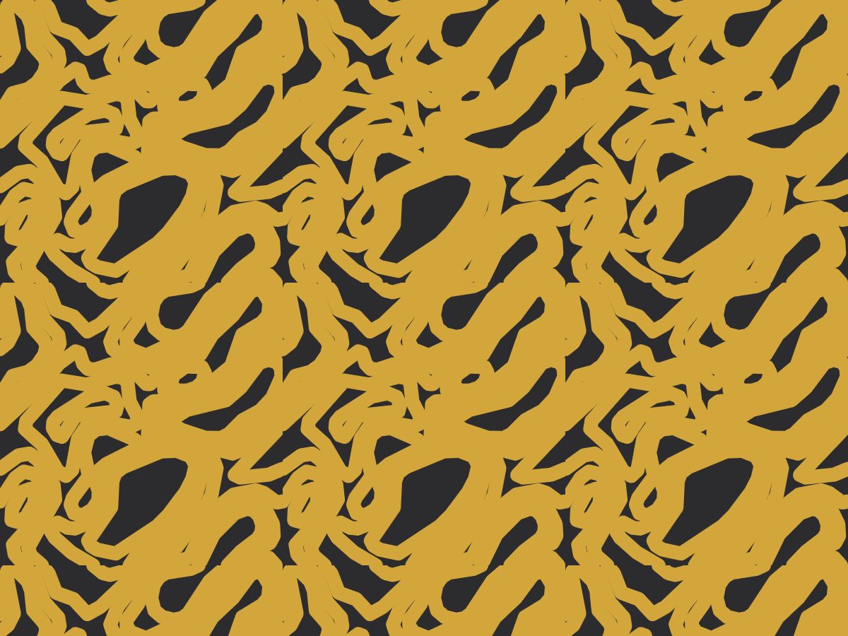 Dune, Contour collection, seamless repeat pattern shown in Mustard on charcoal