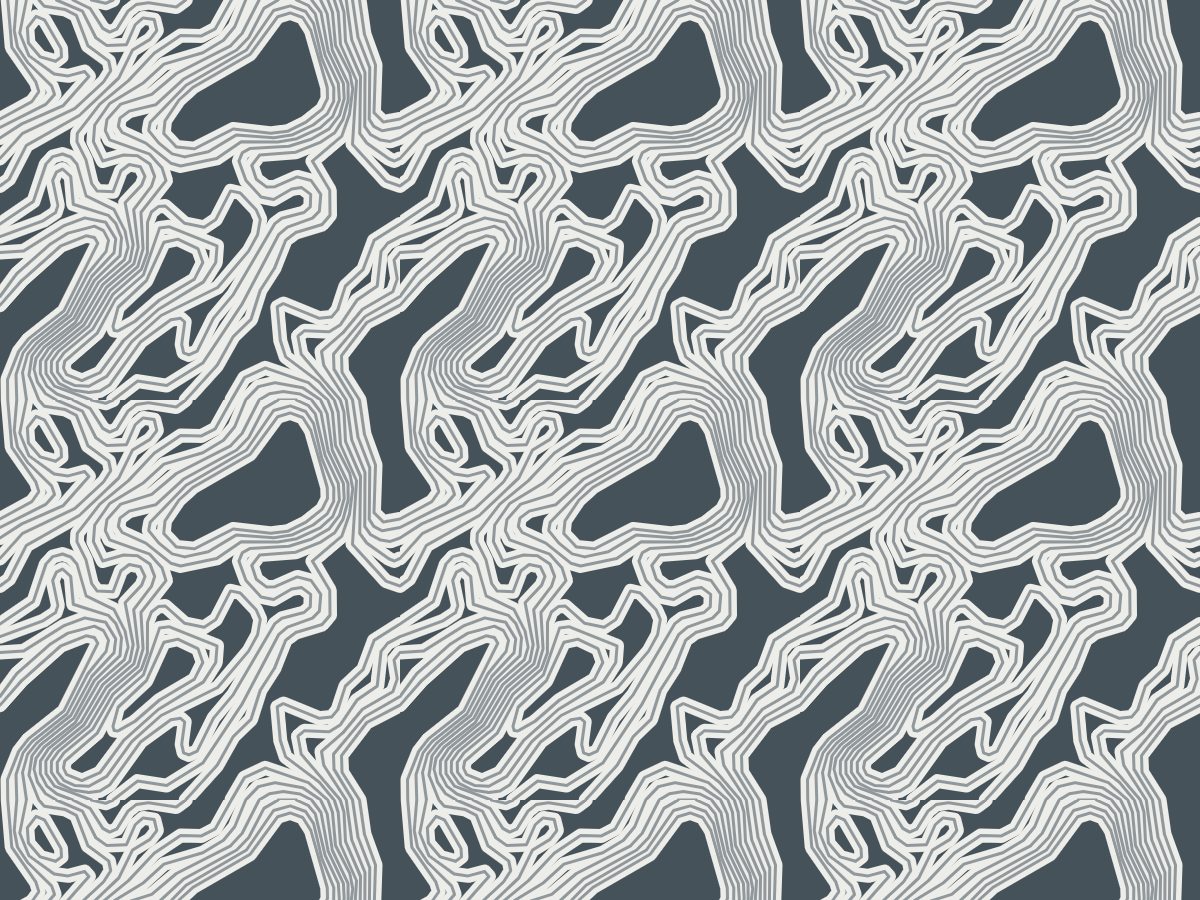 Relief, Contour collection, seamless repeat pattern shown in Chalk on slate