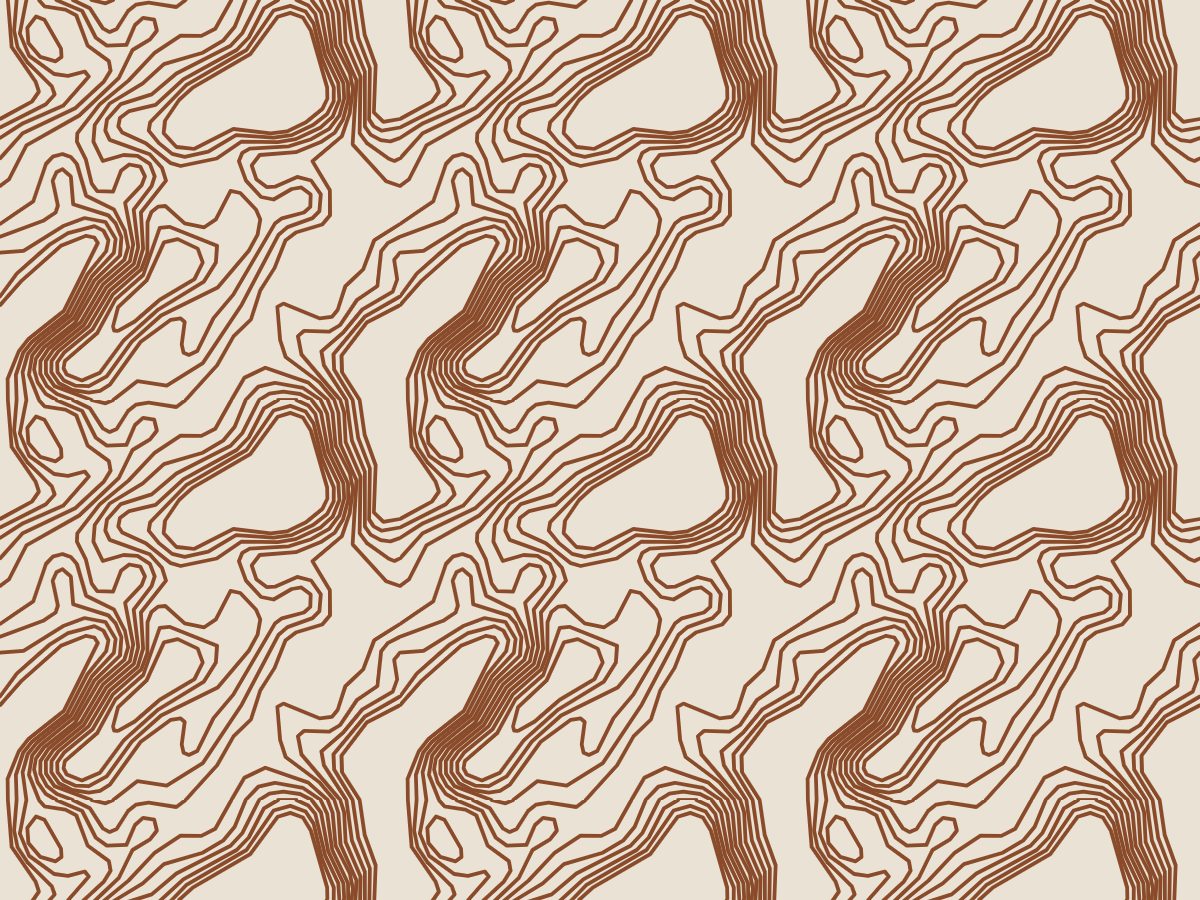 Strata, Contour collection, seamless repeat pattern shown in Oxide on oak