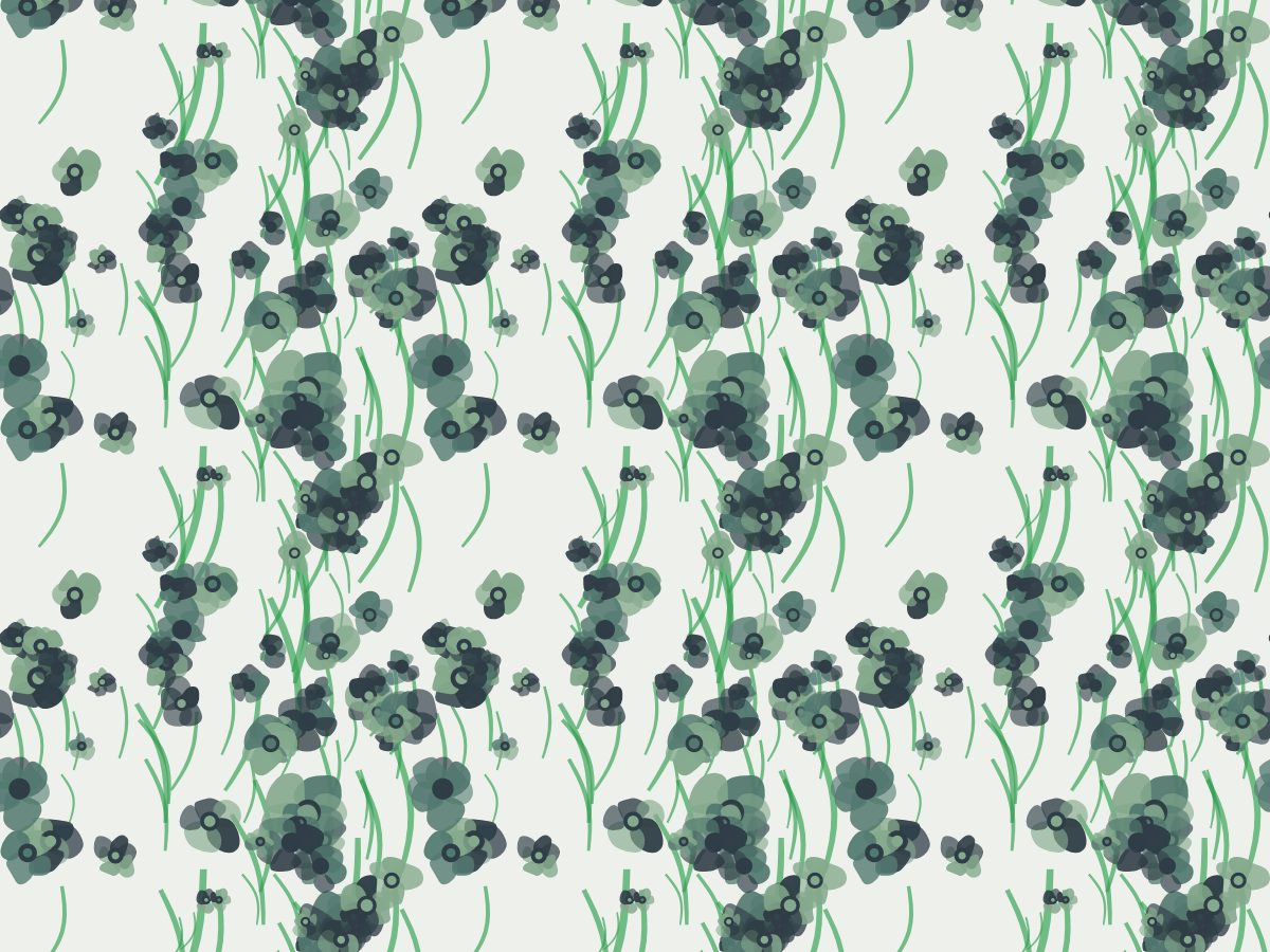 Cosmos, Flowers collection, seamless repeat pattern shown in Nordic
