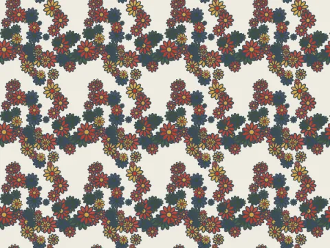 Daisy scatter pattern, Flowers collection
