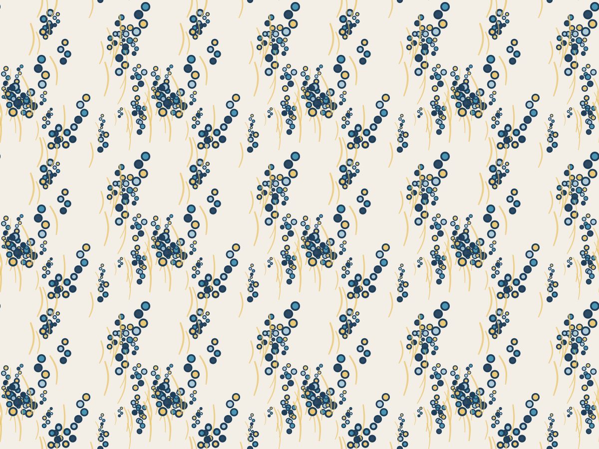 Sprig, Flowers collection, seamless repeat pattern shown in Coastal