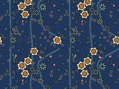 Indigo pattern, Folk Garden collection