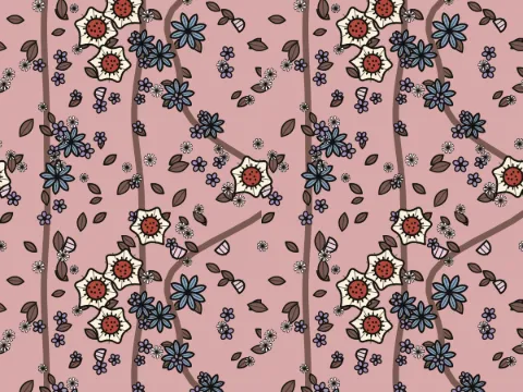 Rose pattern, Folk Garden collection