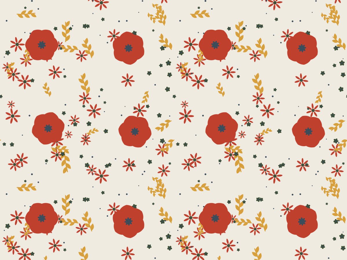 Folk garden, Garden collection, seamless repeat pattern shown in Terrazzo