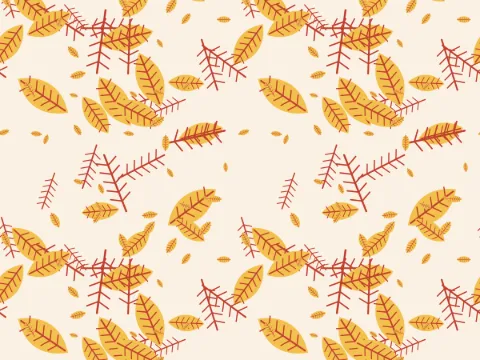 Leaf print pattern, Garden collection