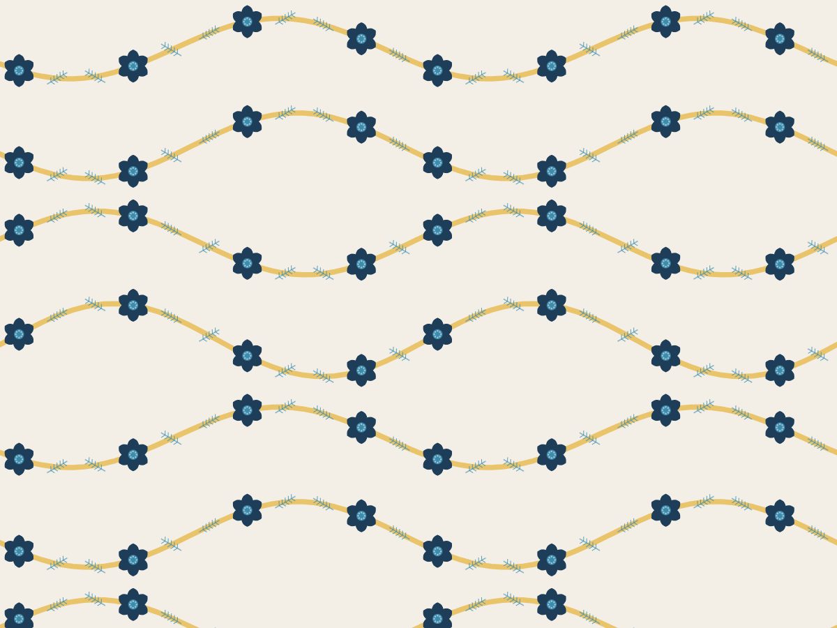 Trailing, Garden collection, seamless repeat pattern shown in Coastal