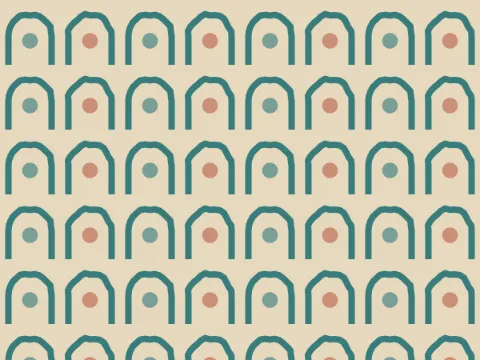 Bubble arch pattern, Hand Block collection