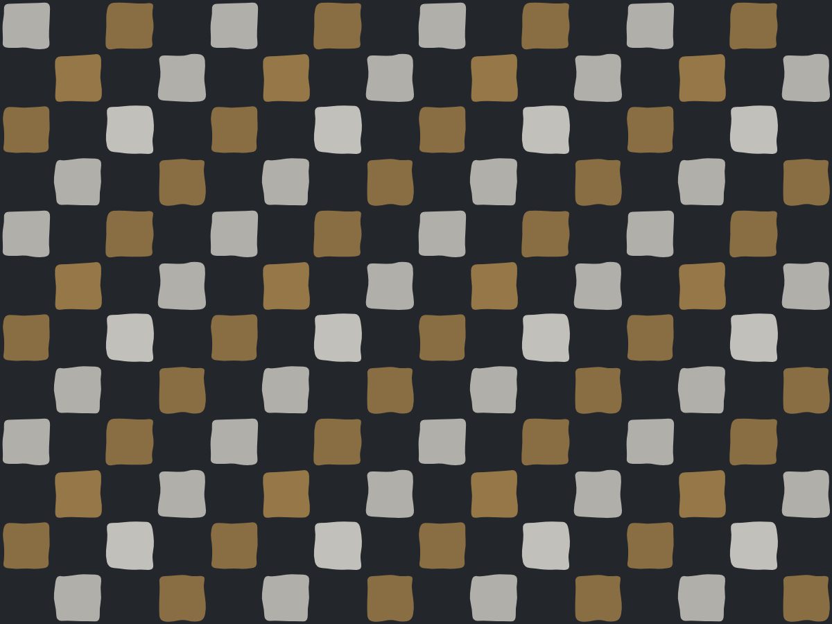 Checker, Hand Block collection, seamless repeat pattern shown in Bone on ink