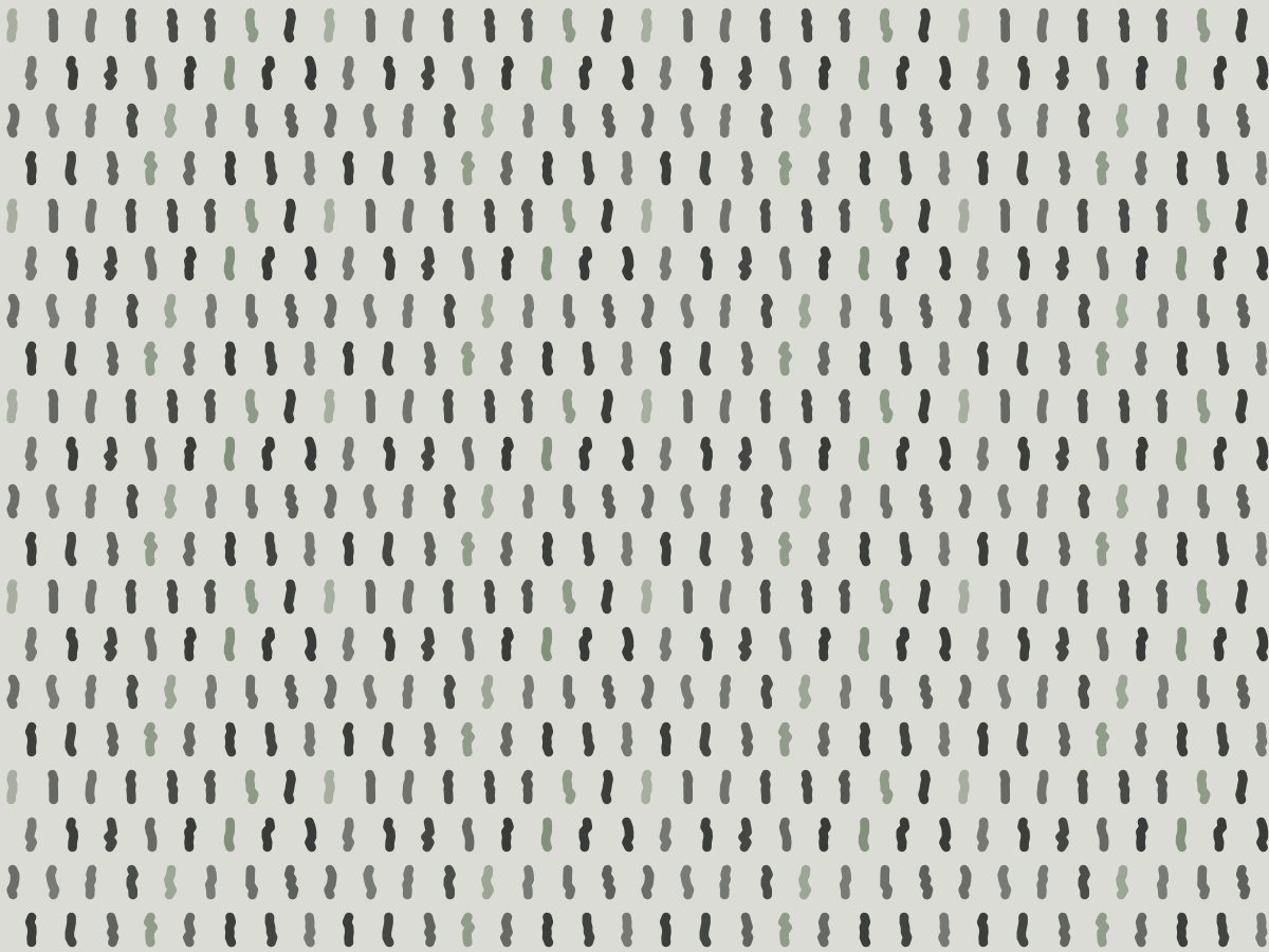Tally, Hand Block collection, seamless repeat pattern shown in Charcoal felt