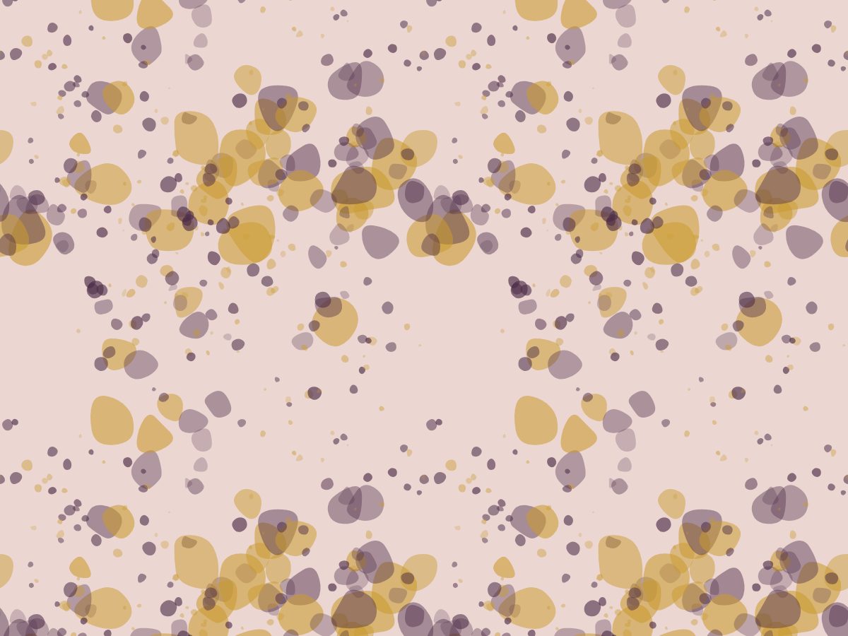 Grand terrazzo, Large Format collection, seamless repeat pattern shown in Aubergine on blush