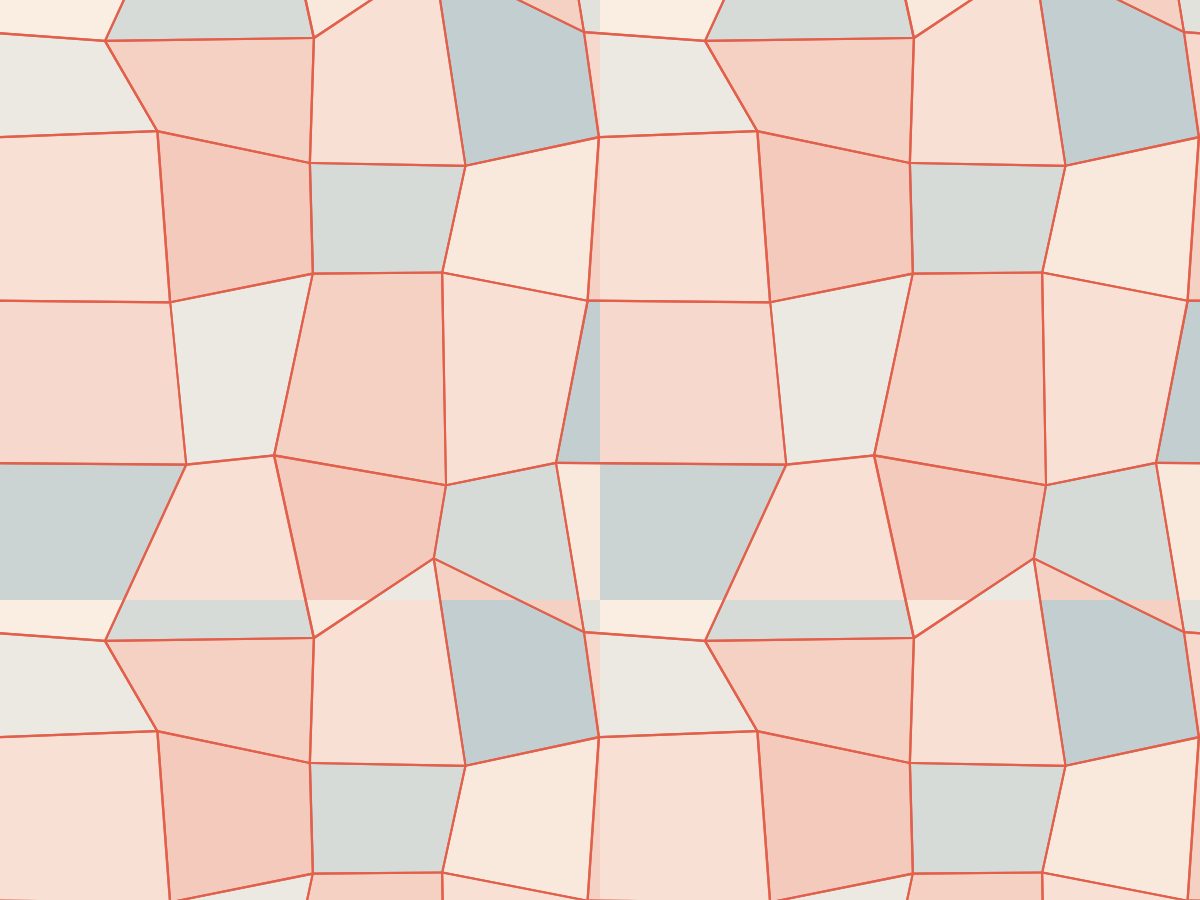 Slate cleft, Large Format collection, seamless repeat pattern shown in Coral on cream
