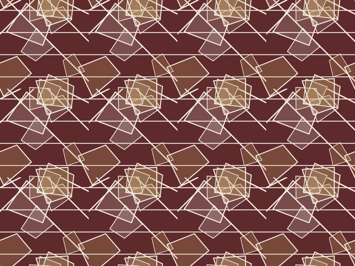 Analytic facet, Modern collection, seamless repeat pattern shown in Ivory on oxblood