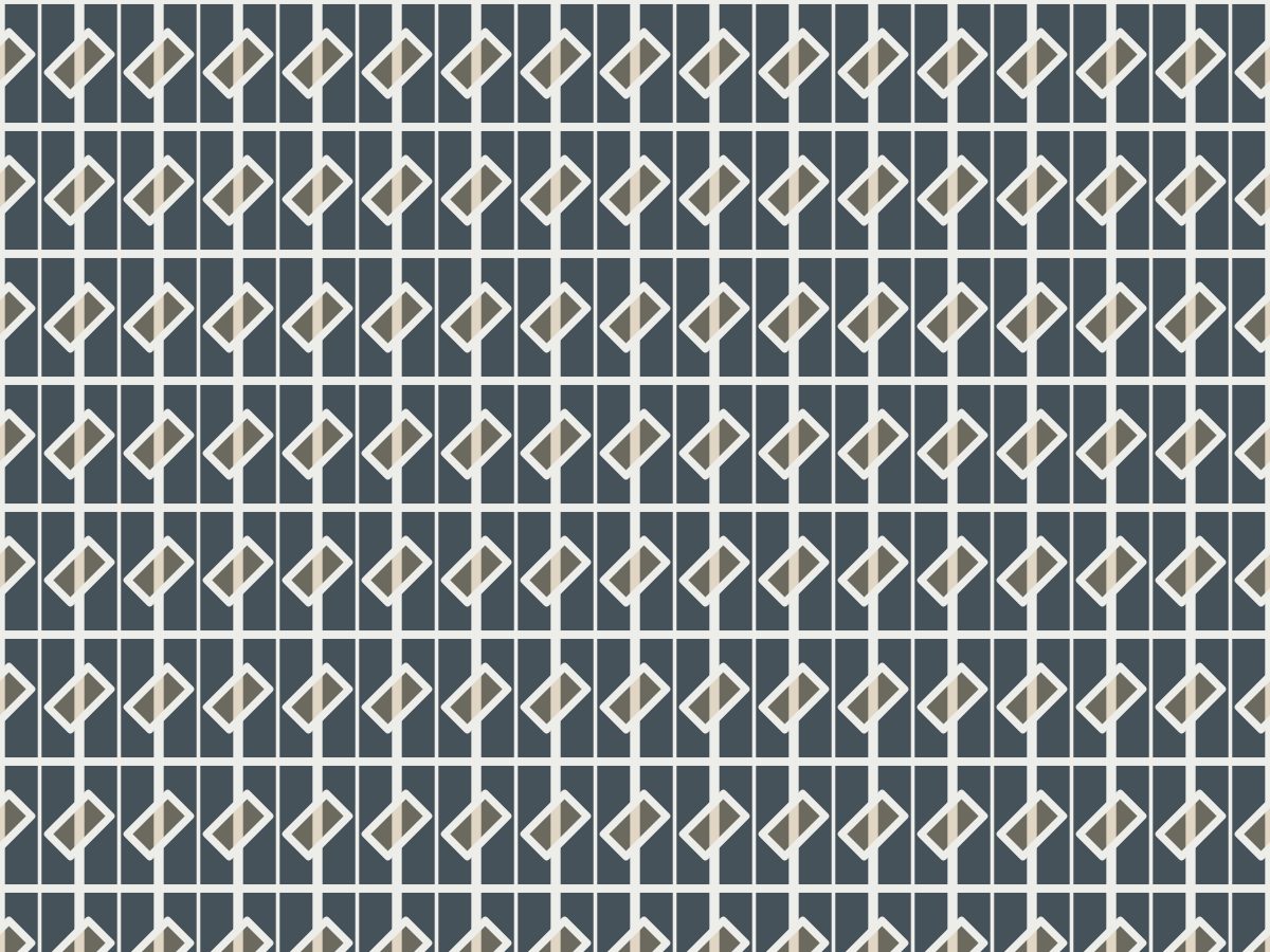 Deco grille, Modern collection, seamless repeat pattern shown in Chalk on slate