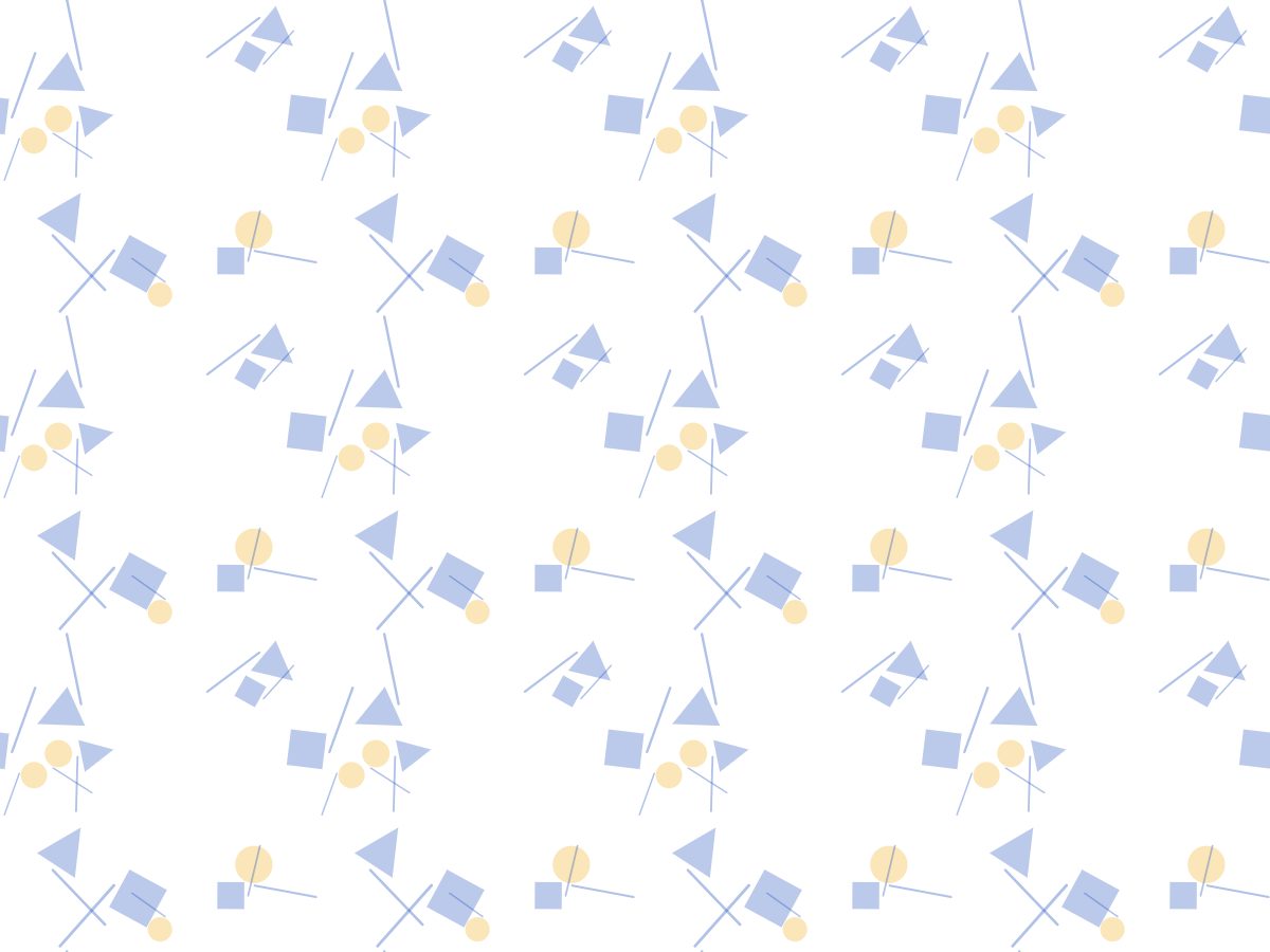 Floating object, Modern collection, seamless repeat pattern shown in Cobalt on white