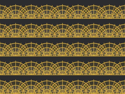 Sunburst fan pattern, Modern collection