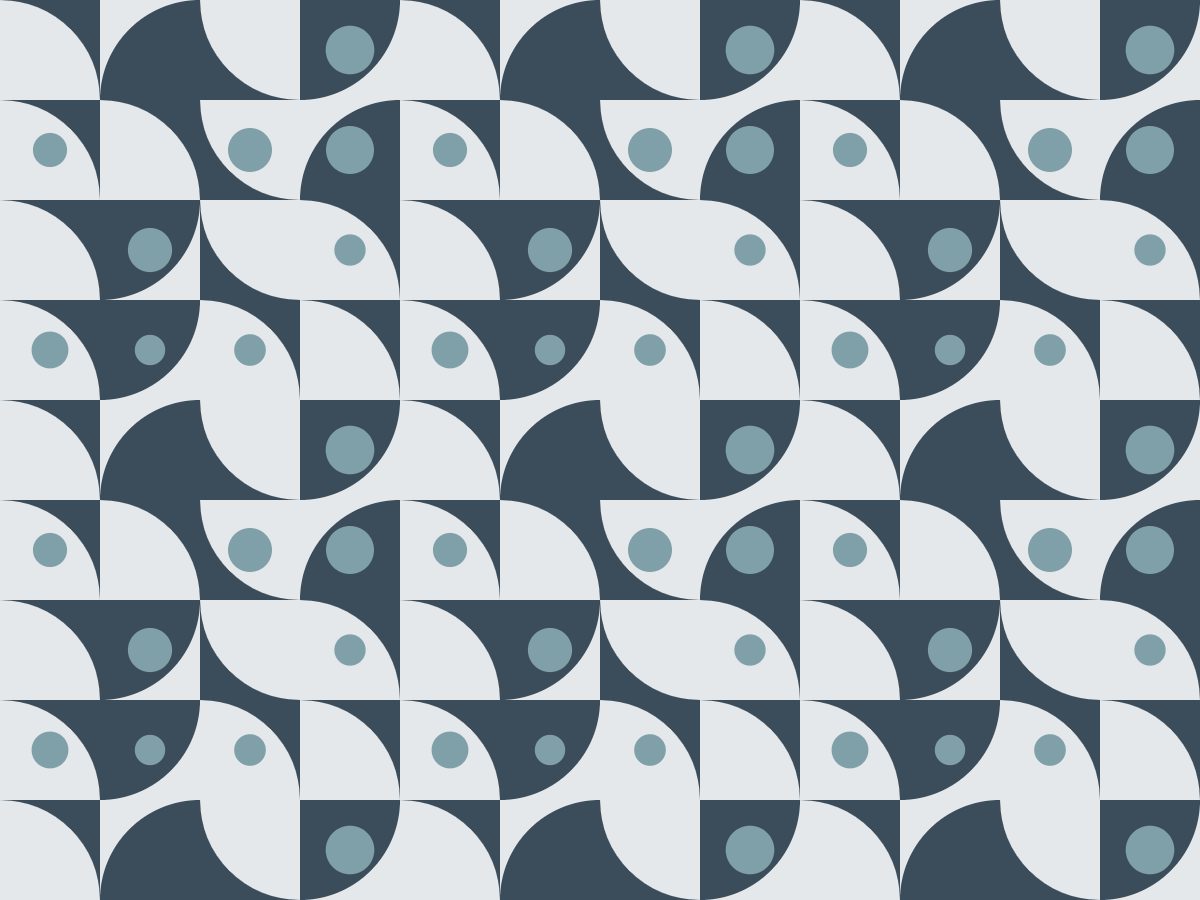 Dot and quarter, Modular collection, seamless repeat pattern shown in Slate water