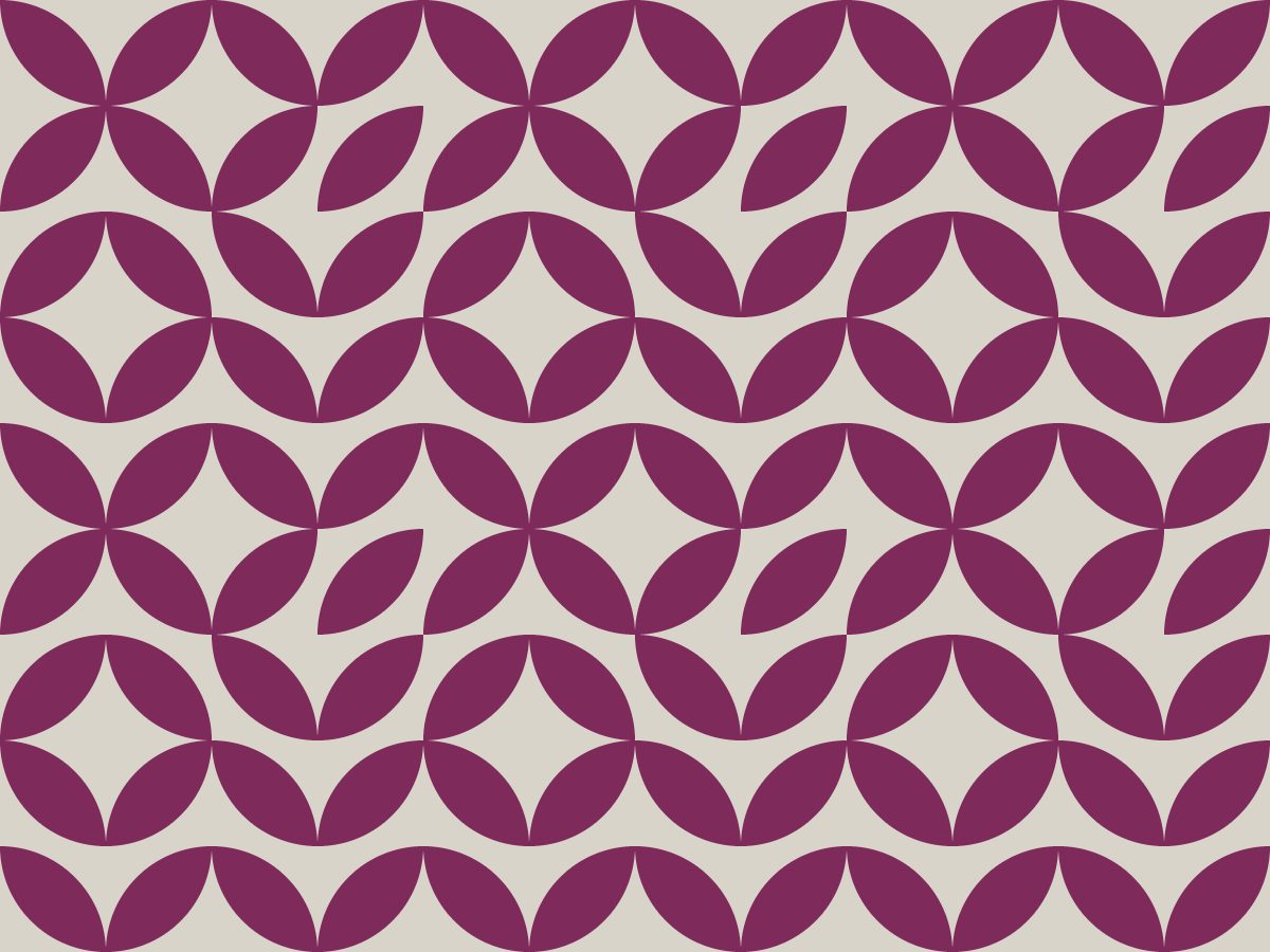 Lens, Modular collection, seamless repeat pattern shown in Plum on stone
