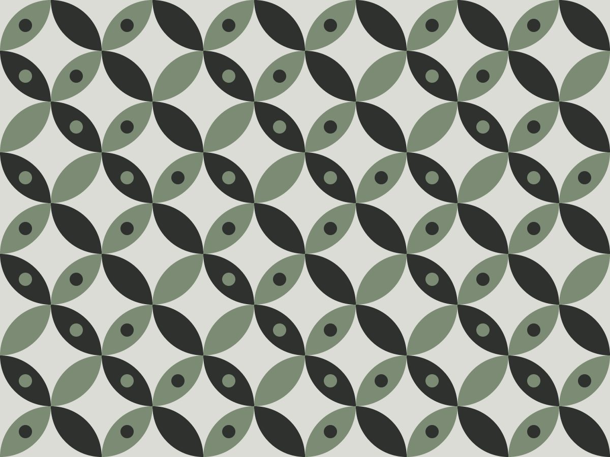 Petal, Modular collection, seamless repeat pattern shown in Charcoal felt
