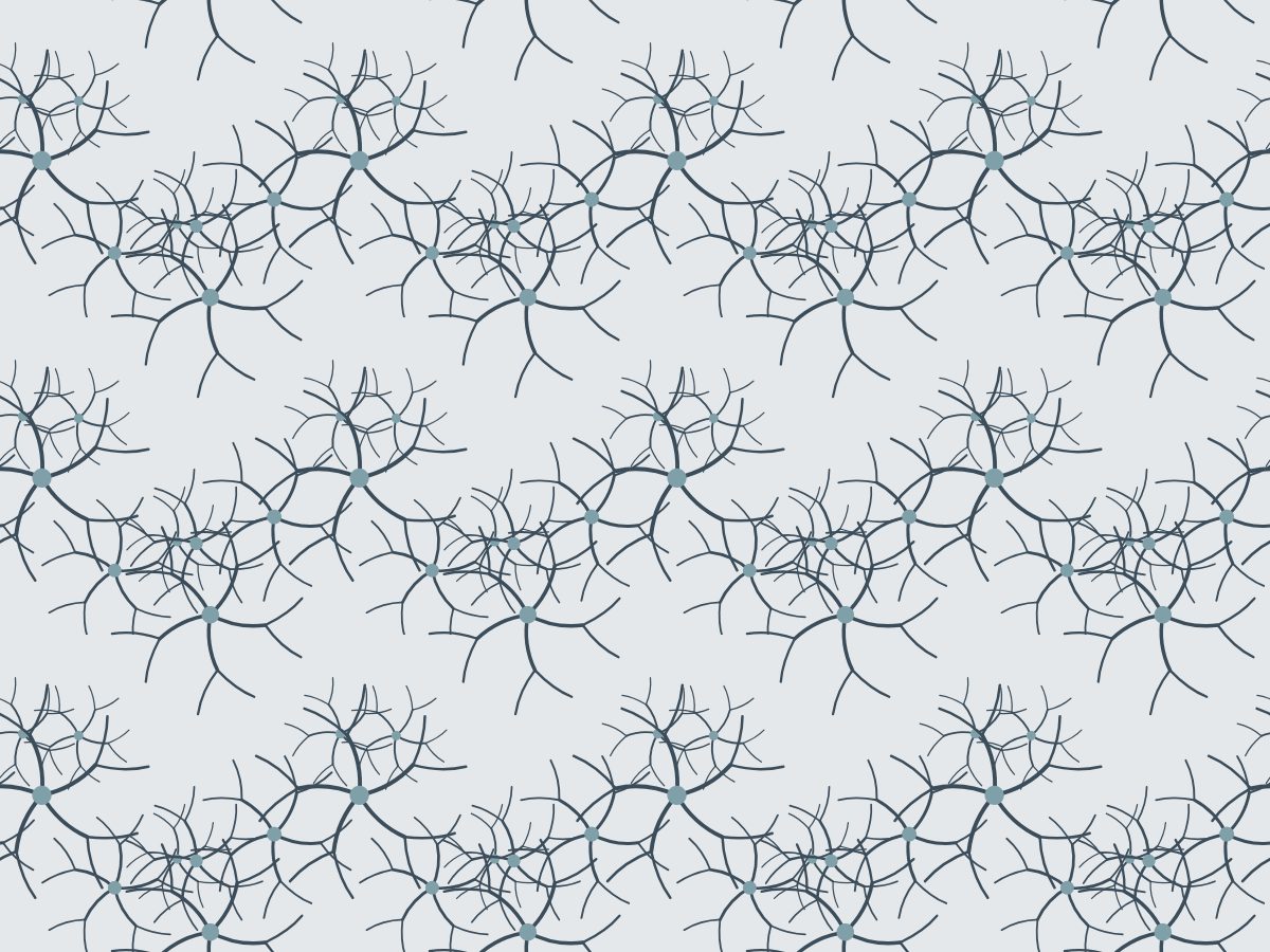 Mycelium, Nature's Form collection, seamless repeat pattern shown in Slate water