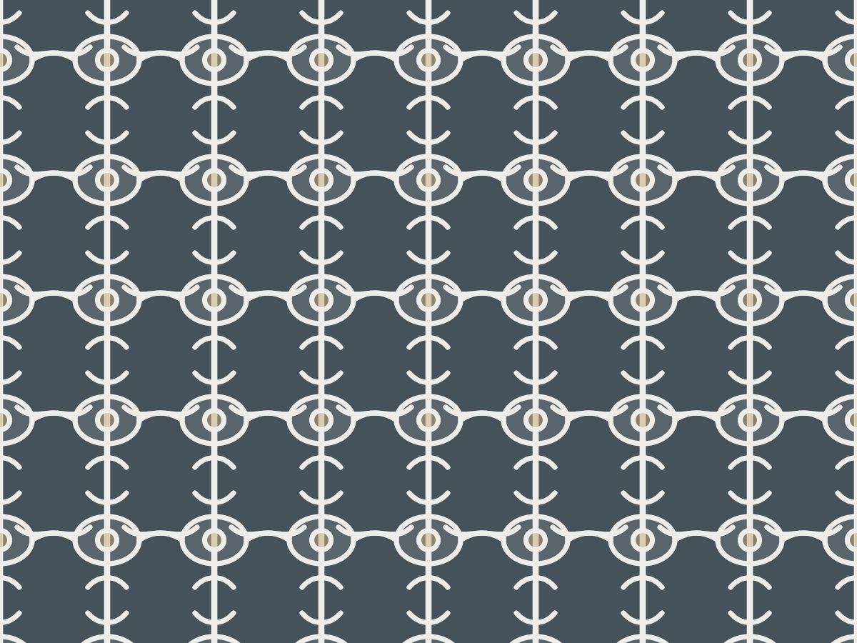 Vertebra, Nature's Form collection, seamless repeat pattern shown in Chalk on slate