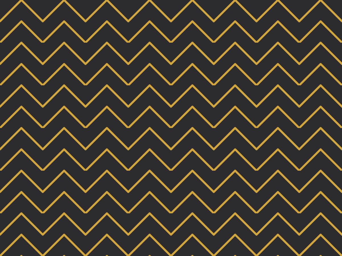 Pine chevron, Nature's Geometry collection, seamless repeat pattern shown in Mustard on charcoal