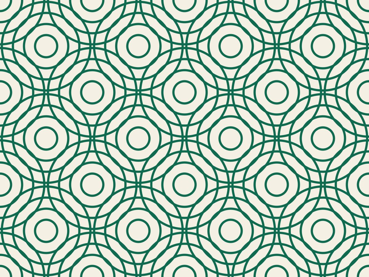 Ripple, Nature's Geometry collection, seamless repeat pattern shown in Emerald on ivory