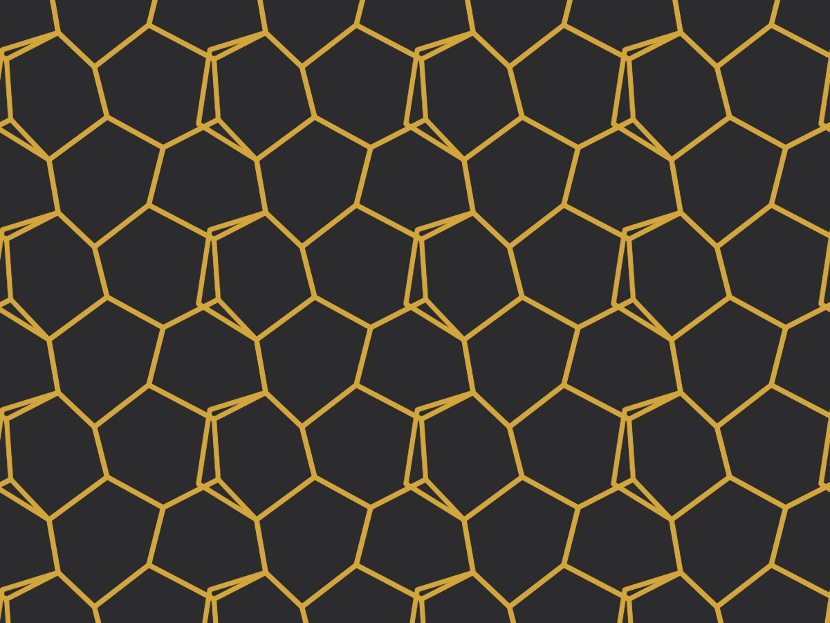 Cracked clay, Nature's Hand collection, seamless repeat pattern shown in Mustard on charcoal
