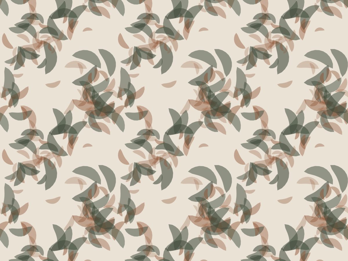 Charged dab, Painterly collection, seamless repeat pattern shown in Oxide on oak