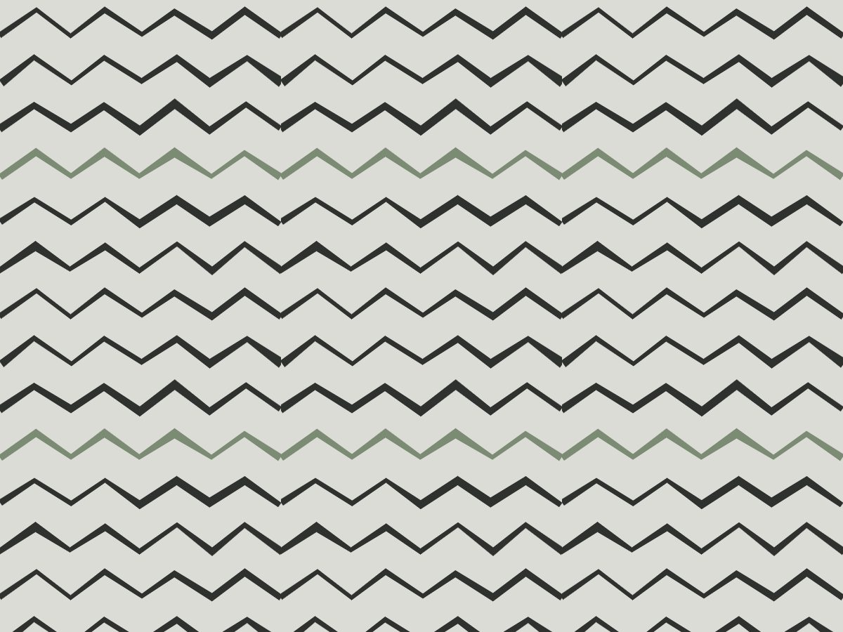 Zigzag, Tribal collection, seamless repeat pattern shown in Charcoal felt