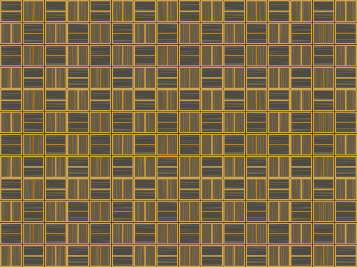 Basketweave, Woodgrains collection, seamless repeat pattern shown in Ochre on navy