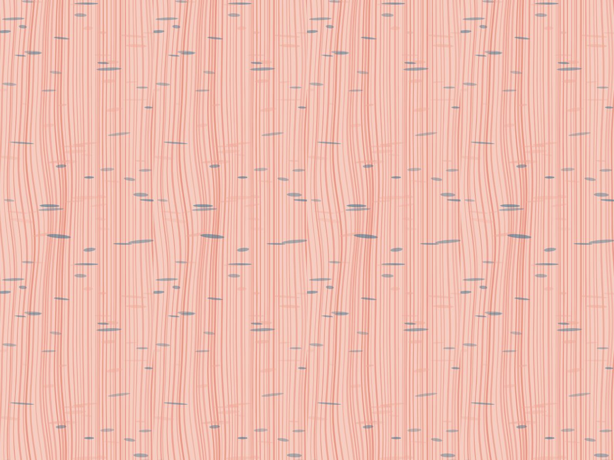 Quartersawn, Woodgrains collection, seamless repeat pattern shown in Coral on cream